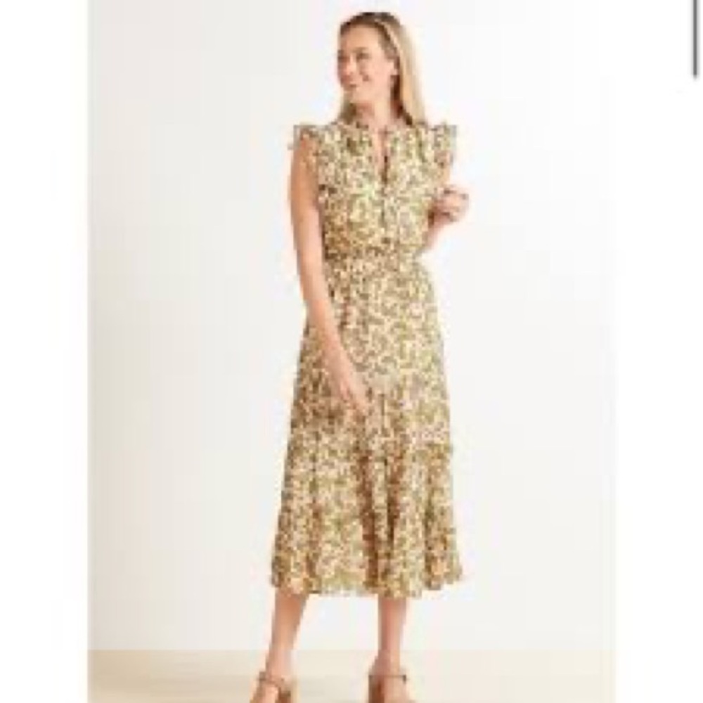 BB Dakota Pink and Green Paisley Patterned Maxi Dress